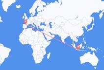 Flyreiser fra Surakarta, Indonesia til Vitoria, Spania