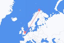 Flyreiser fra Lakselv, Norge til London, England
