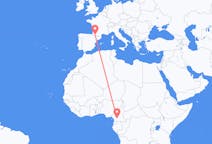 Flyg från Yaoundé, Kamerun till Lourdes (kommun i Brasilien, São Paulo, lat -20,94, long -50,24), Frankrike