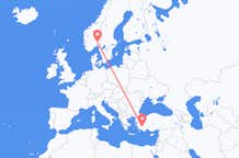 Flights from Denizli to Oslo
