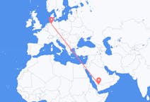Flyreiser fra Najran, Saudi-Arabia til Bremen, Tyskland