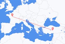 Flüge von Kayseri, die Türkei nach Tours, Frankreich