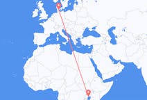 Flyreiser fra Entebbe, Uganda til Sønderborg, Danmark
