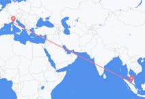 Flyrejser fra Kuala Lumpur til Pisa