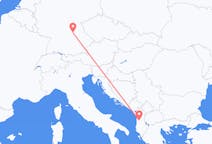 Flyg från Tirana, Albanien till Nürnberg, Tyskland