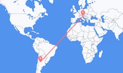 Flyreiser fra San Luis, Argentina til Trieste, Italia