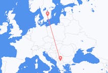 Flyreiser fra Skopje, Nord-Makedonia til Växjö, Sverige
