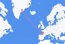 出发地 格陵兰出发地 库鲁苏克目的地 法国比亚里茨的航班