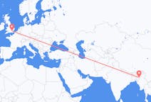 出发地 印度因帕尔前往英格兰的伦敦的航班