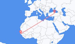 出发地 几内亚比绍比绍目的地 土耳其托卡特的航班