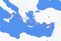 Flyreiser fra Larnaka, Kypros til Lamezia Terme, Italia