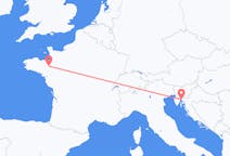 Flyreiser fra Rijeka, Kroatia til Rennes, Frankrike