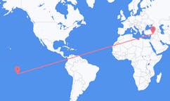Flyreiser fra Manihi, Fransk Polynesia til Şanlıurfa, Tyrkia