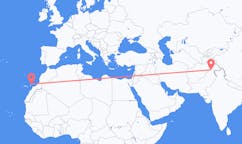 Flights from Saidu Sharif, Pakistan to Lanzarote, Spain