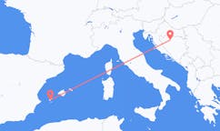 Vluchten van Banja Luka, Bosnië en Herzegovina naar Ibiza, Spanje
