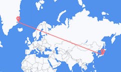 Flyreiser fra Tokyo, Japan til Ittoqqortoormiit, Grønland