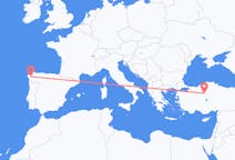 Flüge von Santiago de Compostela, Spanien nach Ankara, die Türkei