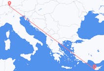 スイスのタールから、キプロスのパフォスまでのフライト