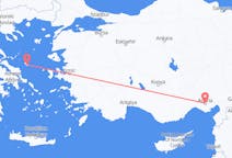 ギリシャのスキロス島からから、トルコのアダナまでのフライト