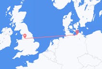 Flyreiser fra Manchester, England til Rostock, Tyskland