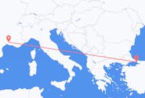 Lennot Nimesistä, Ranska Istanbuliin, Turkki
