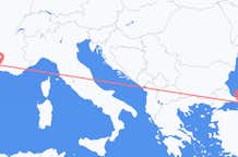 Flyreiser fra Nimes, Frankrike til Istanbul, Tyrkia