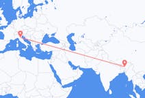 Flyreiser fra Guwahati, India til Bologna, Italia