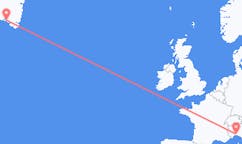 出发地 意大利热那亚目的地 格陵兰卡科尔托克的航班