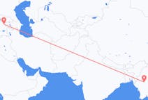 Flyreiser fra Mandalay, Myanmar (Burma) til Kars, Tyrkia