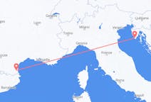 Flyg från Pula, Kroatien till Perpignan, Frankrike