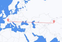 Flyrejser fra Ürümqi, Kina til Lyon, Frankrig