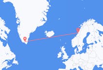 Flights from Narsarsuaq to Brønnøysund