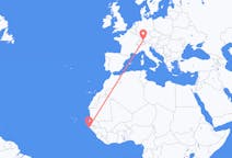 Flyreiser fra Cap Skiring, Senegal til Friedrichshafen, Tyskland