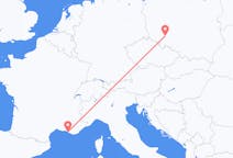 Flyreiser fra Wrocław, Polen til Marseille, Frankrike
