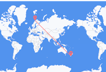 Flights from Dunedin, New Zealand to Tromsø, Norway