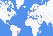 Flyreiser fra Curitiba, Brasil til Ivalo, Finland
