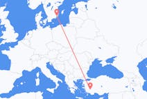 Flyreiser fra Denizli, Tyrkia til Kalmar, Sverige