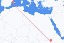 Flights from Gambela, Ethiopia to Ibiza, Spain