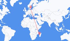 Flights from Morondava, Madagascar to Ronneby, Sweden
