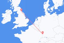 Flights from Strasbourg, France to Durham, England, the United Kingdom