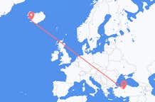Loty z Ankara, Turcja do Reykjaviku, Islandia