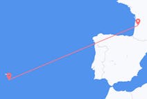 Flyreiser fra Santa Maria, Portugal til Bordeaux, Frankrike