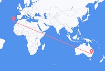 Flyreiser fra oransje, Australia til Funchal, Portugal