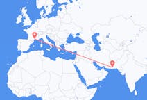 Flights from Turbat to Montpellier
