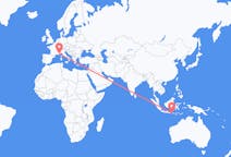 Flights from Praya, Lombok, Indonesia to Nice, France