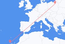 Flights from Szymany, Szczytno County, Poland to Santa Cruz de La Palma, Spain
