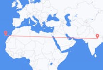 出发地 印度出发地 瓦拉納西目的地 西班牙特内里费岛的航班