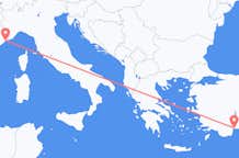 Flug frá Nice til Antalya