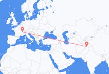 Flyreiser fra Saidu Sharif, Pakistan til Genève, Sveits