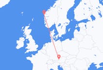 Flyreiser fra Florø, Norge til Salzburg, Østerrike